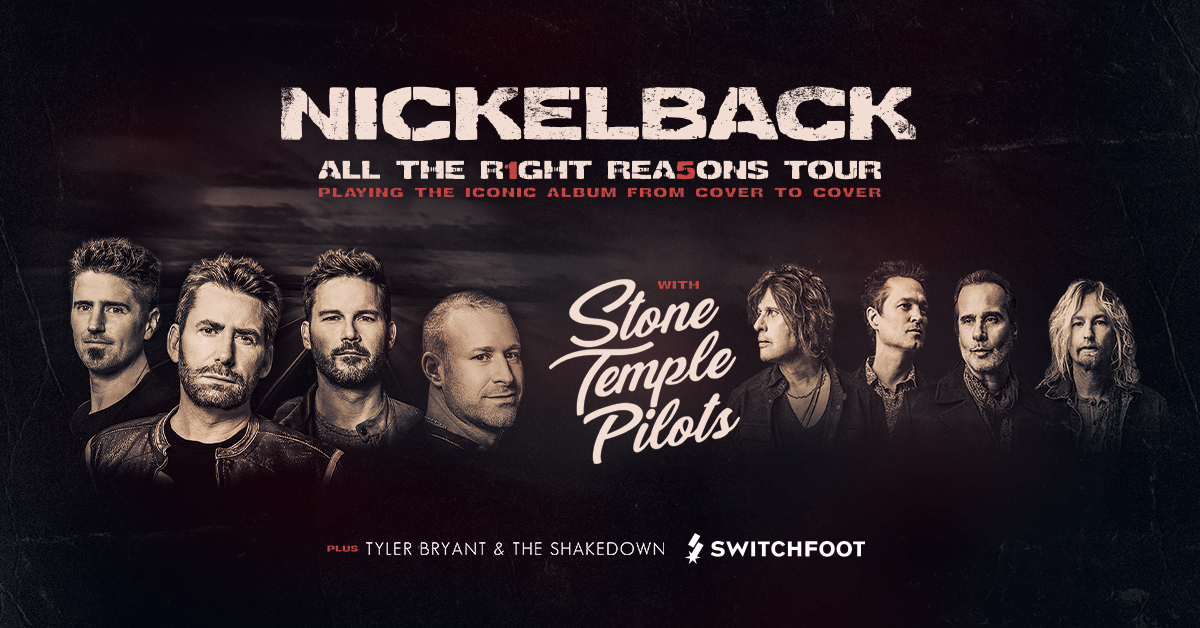 Nickelback, Stone Temple Pilots & Tyler Bryant and The Shakedown at Lakeview Amphitheater