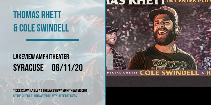 Thomas Rhett & Cole Swindell at Lakeview Amphitheater tickets Thomas Rhett & Cole Swindell at Lakeview Amphitheater